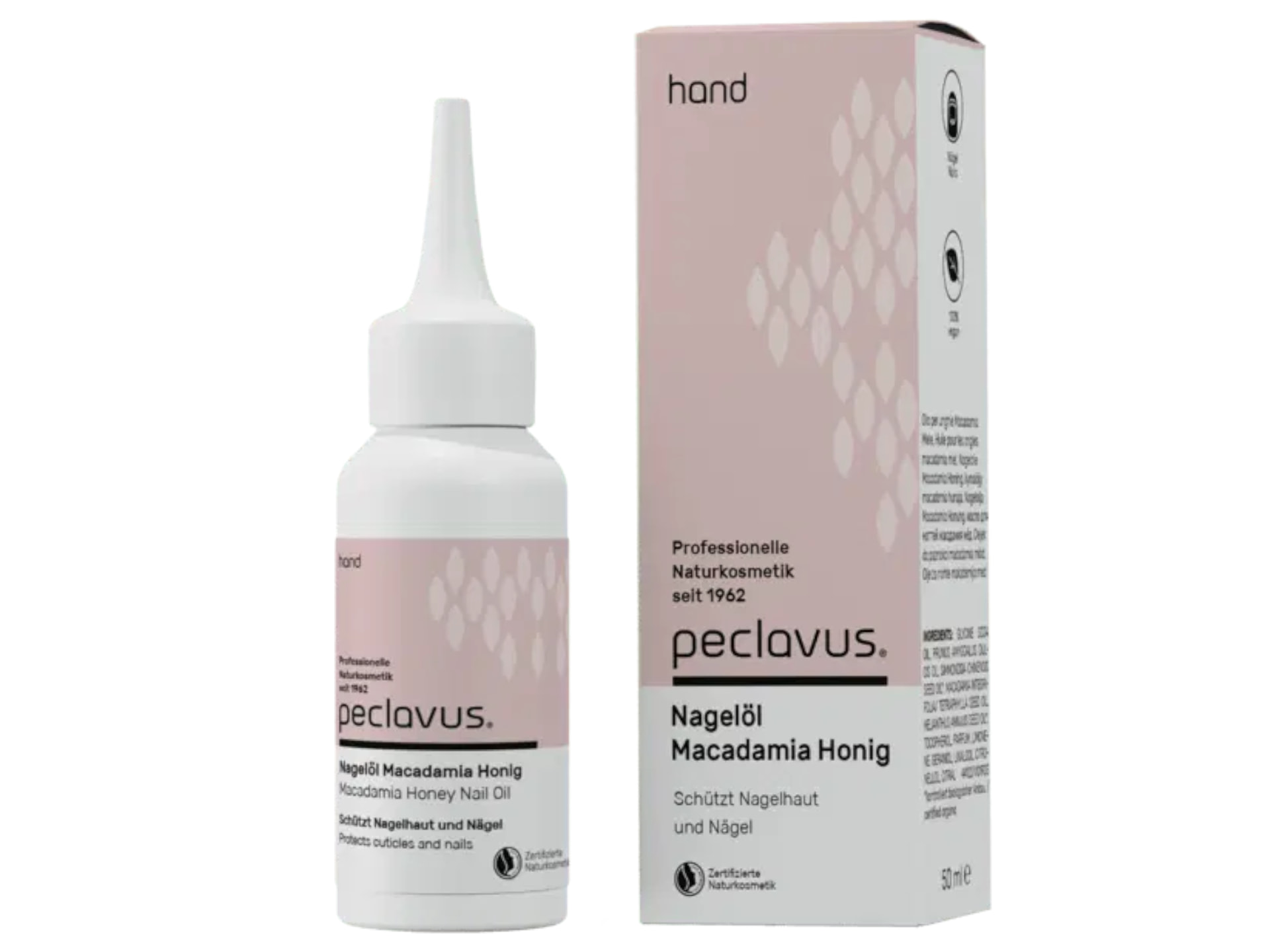 Peclavus Nagelöl Macadamia Honig Tropfflasche 50ml