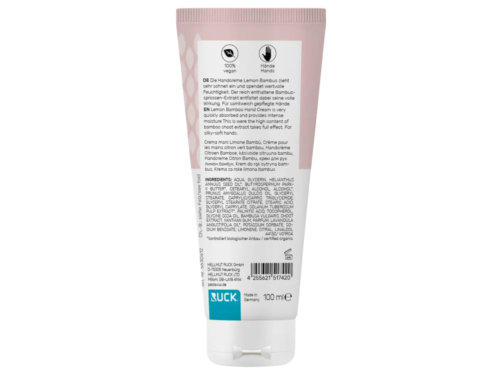 Peclavus Handcreme Lemon Bambus