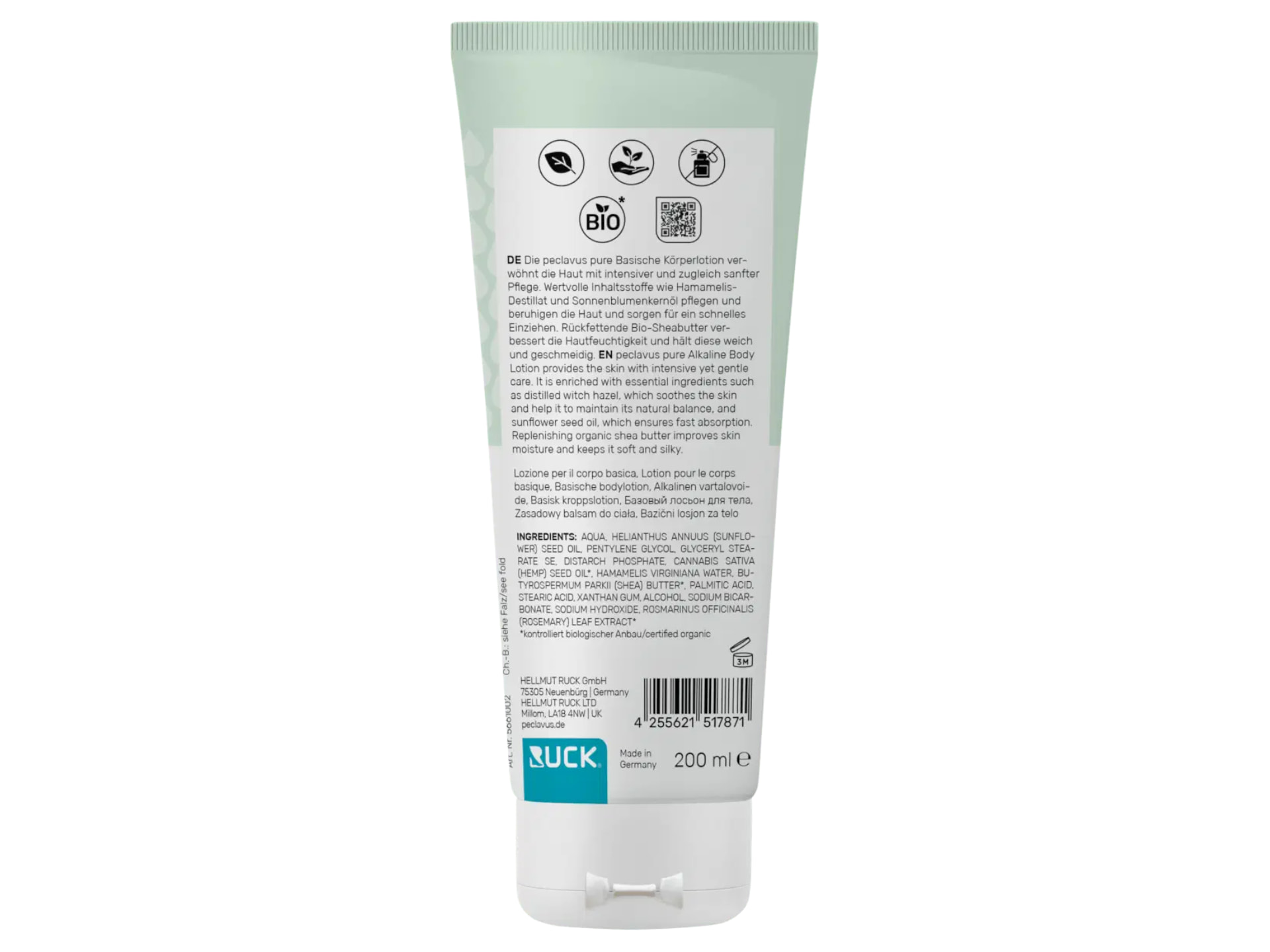 Peclavus pure Basische Körperlotion
