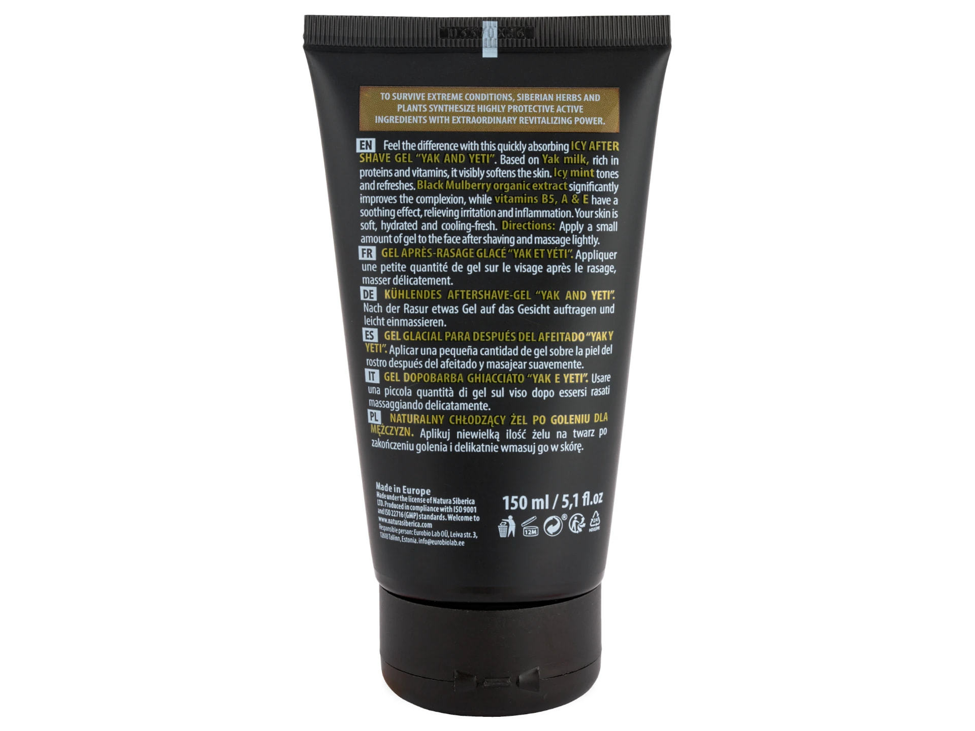 Natura Siberica Men After Shave Gel Yak & Yeti